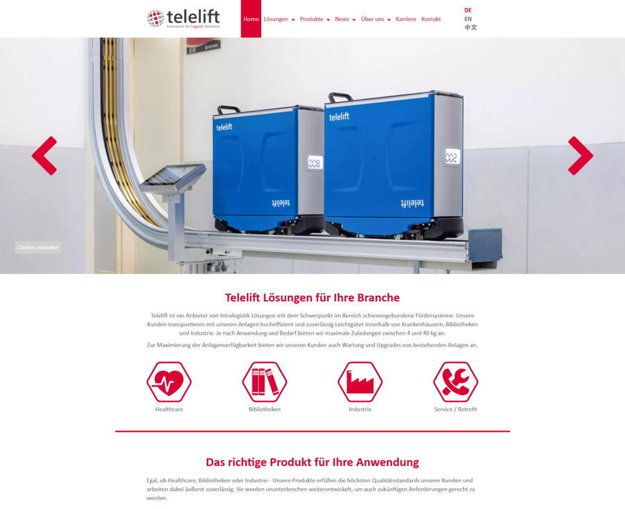 Webseite Telelift